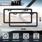 2-pack License Plate Frame Holder  Black Aluminum Slim Fit For Cars trucks