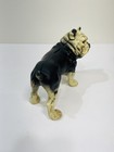 Vintage British Bulldog Large Black Cast Iron Coin Bank 8  Long   2