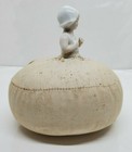 Porcelain Lady With Bonnet Woman Pin Cushion Unfinished Handmade Vintage 5 
