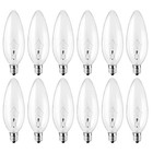 12-pack 40w 110v Incandescent Candle Light Bulbs Dimmable Chandelier Sz-40watt