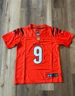Joe Burrow  9 Cincinnati Bengals Kids Jersey Orange Youth Medium Stitched