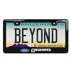 Ford F-250 Black Real 3k Carbon Fiber Finish Abs Plastic License Plate Frame
