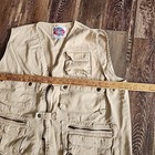 Vtg Protest Blues Utility Vest Mens Large Hunt Fish Photography Linen cotton