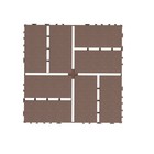 Plastic Interlocking Deck Tiles 44 Pack Patio Deck Tiles 12 x12  Square Waterpro