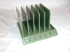 Vtg Mid Century Avocado Green Plastic Desk-pal Mail Memo 5 Slot Organizer