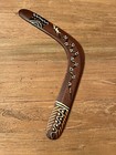 Vtg 14  Boomerang Hand-painted Wood Aboriginal Murra Wolka Creations Australia