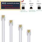 Rj12 Cable Phone Cord Rj12 6p6c Male To Male Straight Wired For Both Data And   
