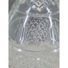Vintage Glass Decanter Diamond Cut Grape Etched Clear Liquor Bottle With Stopper