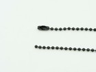 30  Inch Black Coated  3 Steel 2 4mm Ball Chain Made In Usa - Pack Of 100