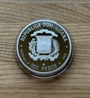 1991 Dominican Republic 100 Pesos Proof Silver  999 Coin Asw 4 9954 1500 Minted