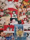 86 Vtg Christmas Cards Lg Lot B-santa Angel Snowman Girl Word Art Carolers Bear
