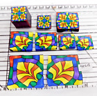 Polymer Clay Cane  Raw  Square  Kato  Premo 49212 Slices   Cane  1 7 Oz