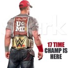 Undisputed Championship John Cena 17 Time Replica Title Belt 4mm Zinc Adult New