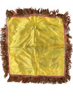 Vintage New Mexico Souvenir Pillowcase Yellow Fringe Trim Silk 18 x17  Rare