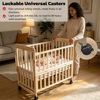 Solid Wood Baby Bassinet  Bedside Sleeper   Portable Extendable Mini Crib