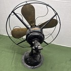 Antique Vtg Robbins   Myers  Electric Oscillating 4 Brass Blade 16  Fan Read