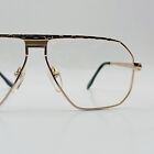 Bolero Eyeglasses Men Ladies Angular Gold Green True Vintage 80s Mod  91245 Neu