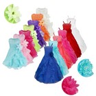 Kids Girls Rhinestone 3d Flower Tutu Gown Princess Bridesmaid Wedding Long Dress