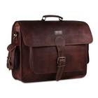 Genuine Vintage Brown Leather Messenger Shoulder Laptop Bag Briefcase New Men s