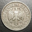 1958-f Germany 1 Mark Scarce Old Date German Coin Km 110