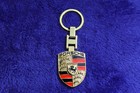 2 Sided Porsche Key Ring Key Chain Accessory Crest Fob