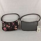 A New Day Small Black Floral And A New Day Small Gray Purse Lot Of 6 Wholesale