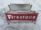 Vintage Firestone Tire Display Rack Stand 1950s Steel Metal Red Bow Tie  516