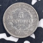 1887 Costa Rica 5 Centavos Lot f1885 Silver 
