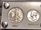 1938 Silver Us Mint Year Set Gem Bu Coins White Capital Holder