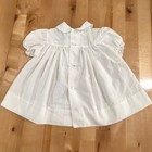 Baby Togs Smocked Dress Baby 3m White Excellent Vintage Hand Embroidered 25602