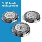 2pack Sh71 Replacement Shaving Heads For Norelco Shaver Series 7000 5000 3 Blade