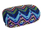 New Knitted Chevron Blue Green Yellow Pink Brown Contact Lens Case