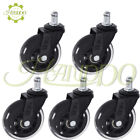 5 Pack  3   Office Chair Caster Rubber Swivel Wheels Replacement Heavy Duty