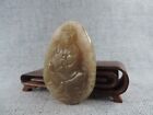 Hand-carved Antique Chinese Nature Hetian Jade Sculpture Guanyin Statue Pendant 