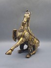 Collectable Beautiful Islamic Brass Horse      With Solid Sliver Inlaid Decoration