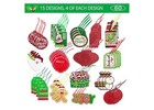 Christmas Gift Tags 60 Count With String  15 Assorted Glitter Holiday Gift Label