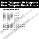 Rear Tailgate Supports Shock Struts Compatible With Forester 2009 2010 2011 