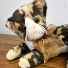 Ty Classic Plush Fiddles Spotted Cat With Gold Ribbon Bow  2006