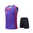 Victor Adult Kid Sports Suit Tennis Table Badminton Clothes Set T Shirts shorts