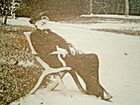 203  Early 1900 s Postcard Of Giuseppe Verdi Sitting In Lounge Chair Outdoors