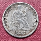 Love Token -  mother  On 1887 Seated Liberty Dime  62196