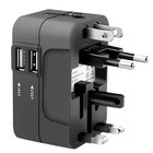 Universal Travel Adapter Multi-pin Plug Dual Usb Port Power Outlet Charger Plug