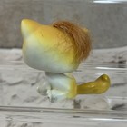 Hasbro Littlest Pet Shop Lps  42 Cat Kitten Yellow White Blue Eyes Hair On Head