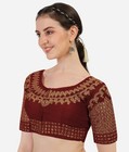 Pujia Mills Women s Embroidery Handwork  Cut Work Diamond Work Readymade Blou   