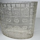 Vintage Mcm Clear Lucite Acrylic Trash Can Atomic Starburst