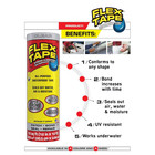 Flex Seal Flex Tape 4 In  W X 5 Ft  L White Waterproof Repair Tape