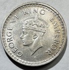 1944-b British India 1 4 Rupee  Silver Unc bu Nice   2
