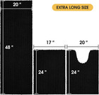 Accumtek Upgrade Extra Large Black Bathroom Rug Set 3 Pieces Ultra Soft  Thick A