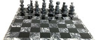 Marble Chess Set Storage Box 13  Gray black Marble Chess Board And Pieces