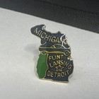 Vintage Michigan Flint Lansing Detroit Lapel Pin Hat Vest Pin